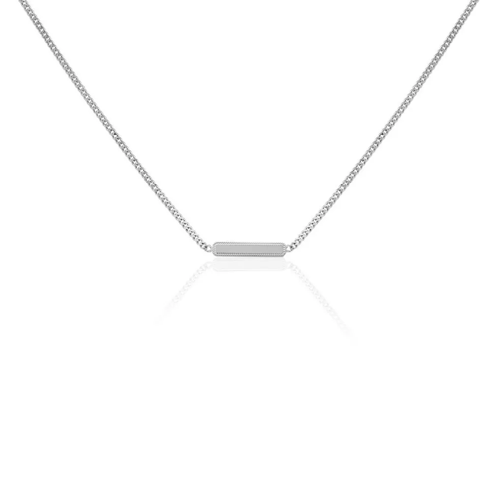 Collier Jordana Argent Blanc