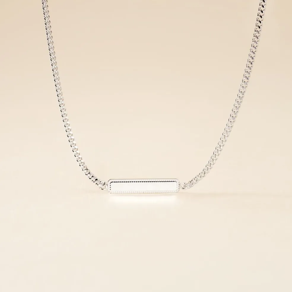 Collier Jordana Argent Blanc