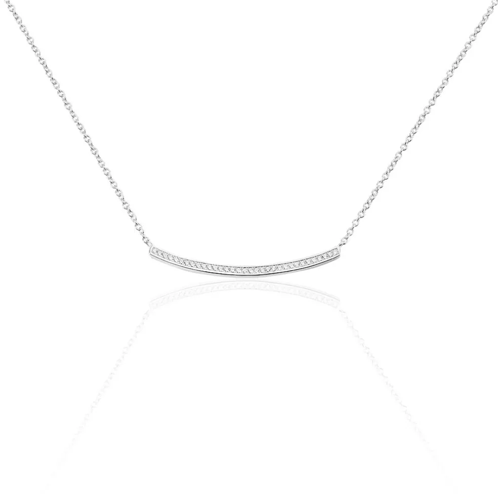 Collier Judith Argent Blanc Oxyde De Zirconium