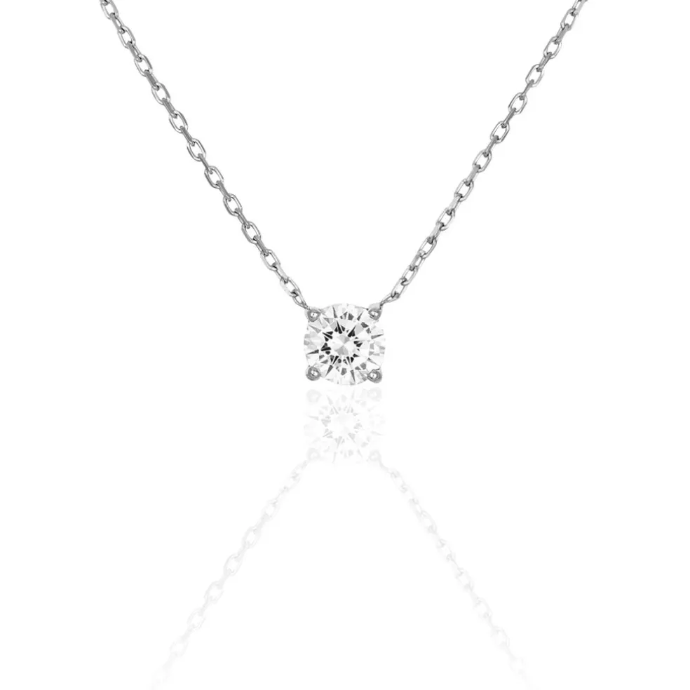 Collier Kariane Argent Blanc Oxyde De Zirconium