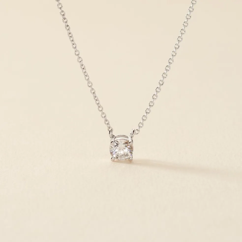 Collier Kariane Argent Blanc Oxyde De Zirconium