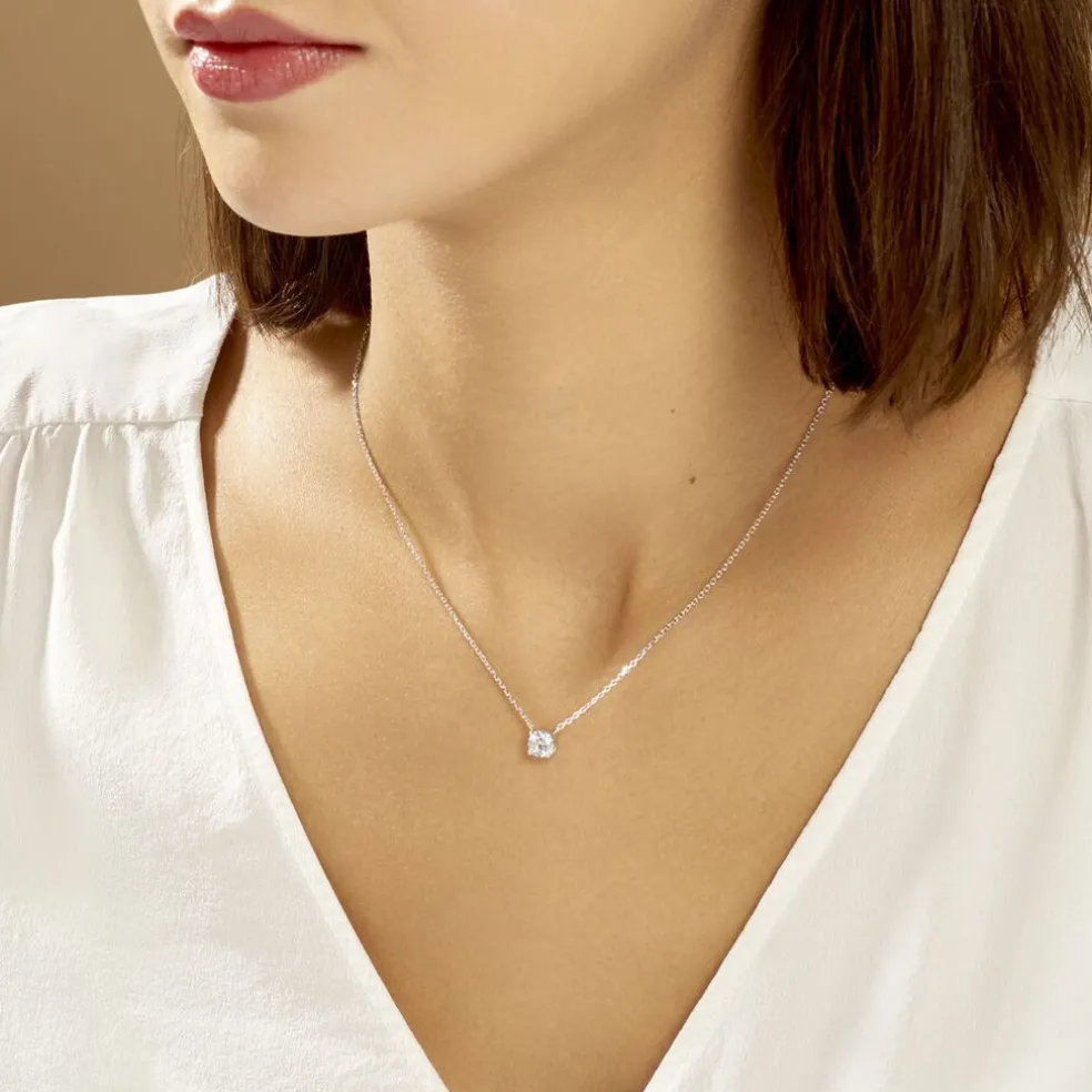 Collier Kariane Argent Blanc Oxyde De Zirconium