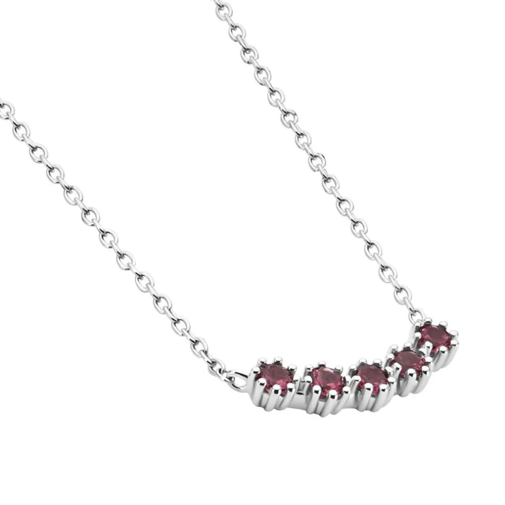 Collier Karrie Argent Blanc Oxyde De Zirconium