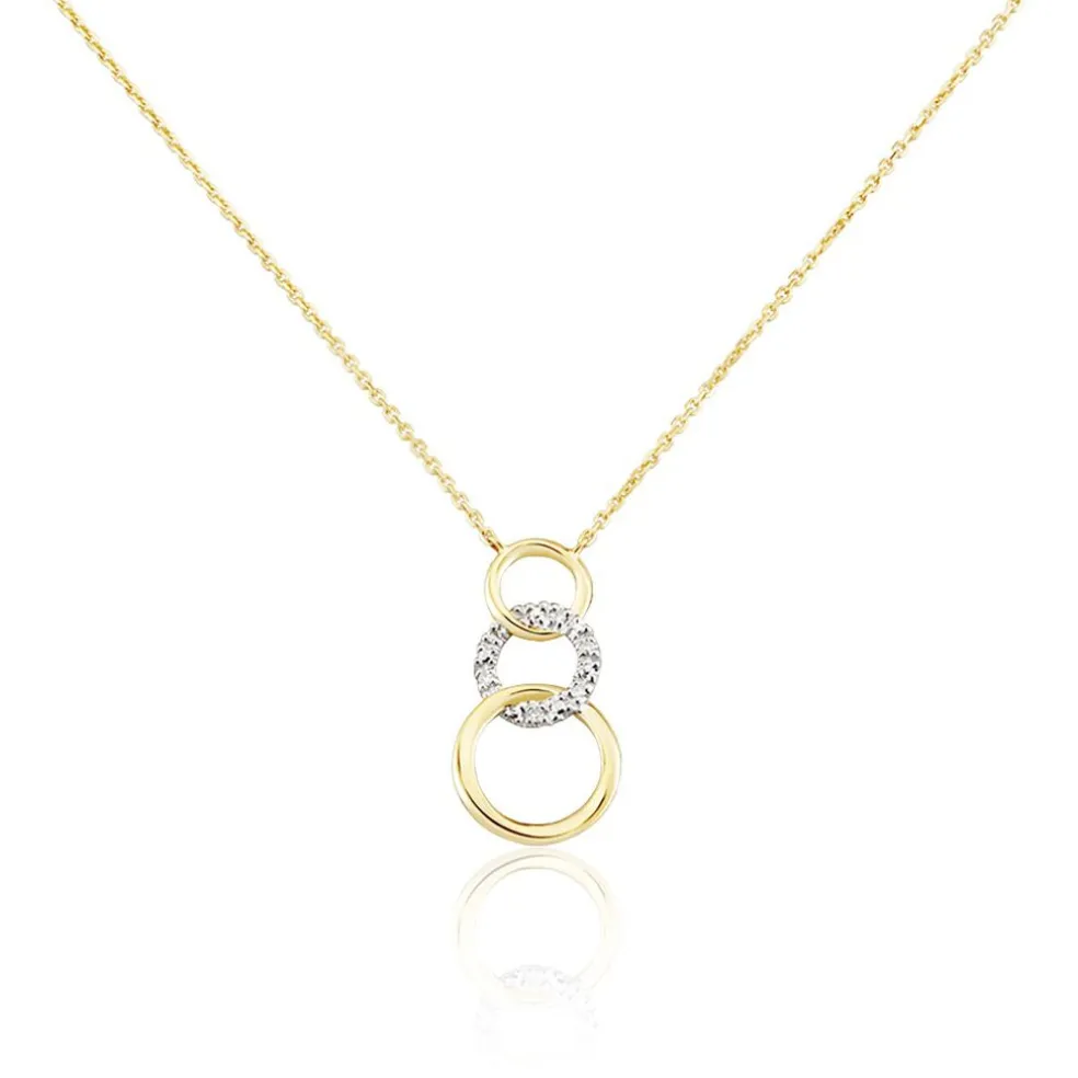Collier Kristeen Or Bicolore Diamant Blanc
