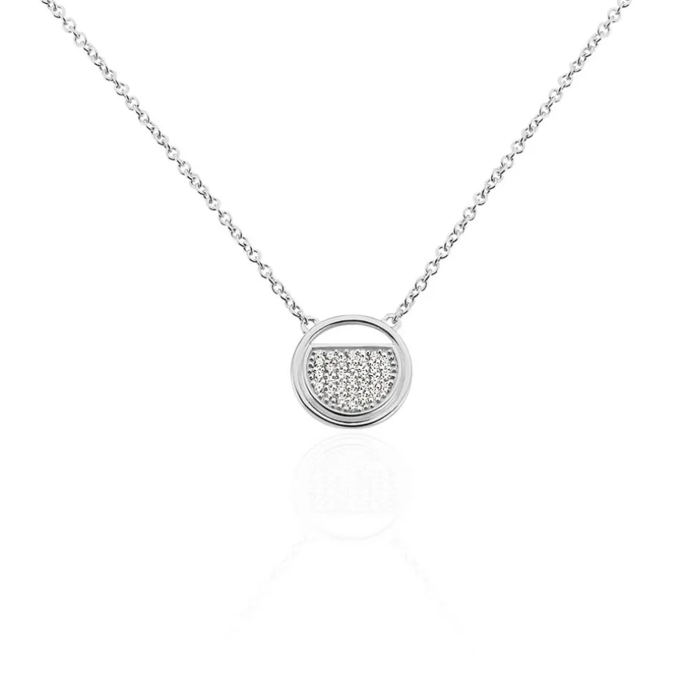 Collier Laetizia Clara Argent Blanc Oxyde De Zirconium