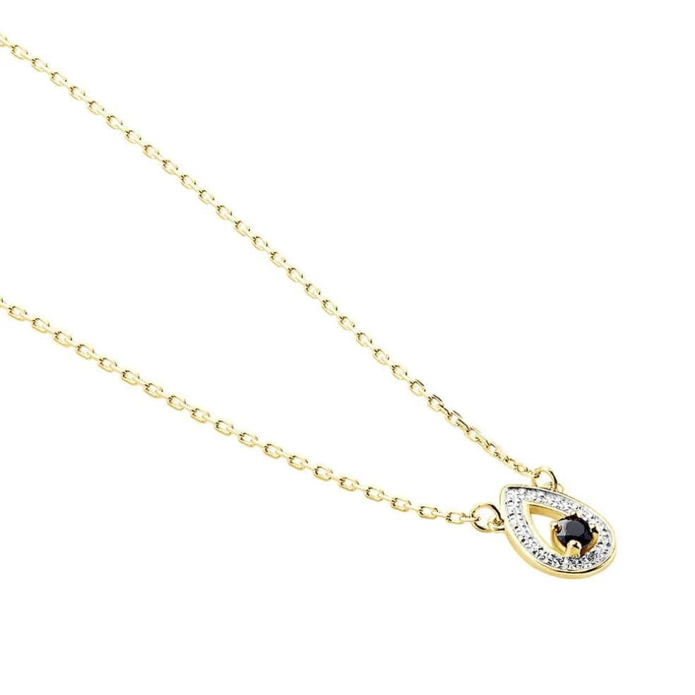 Collier Lareyna Or Bicolore Saphir