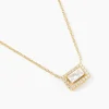 Collier Laurine Argent Jaune Oxyde De Zirconium