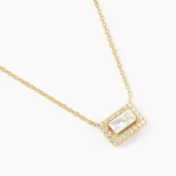 Collier Laurine Argent Jaune Oxyde De Zirconium