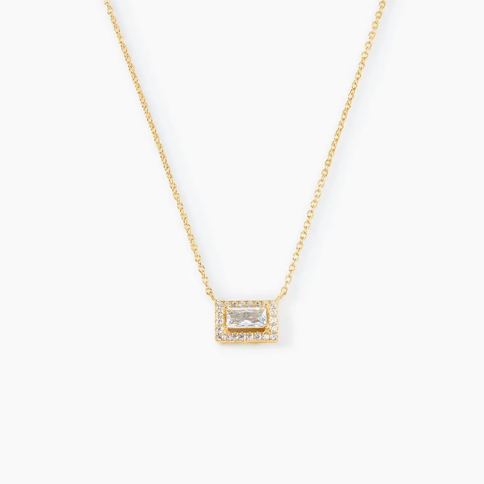 Collier Laurine Argent Jaune Oxyde De Zirconium