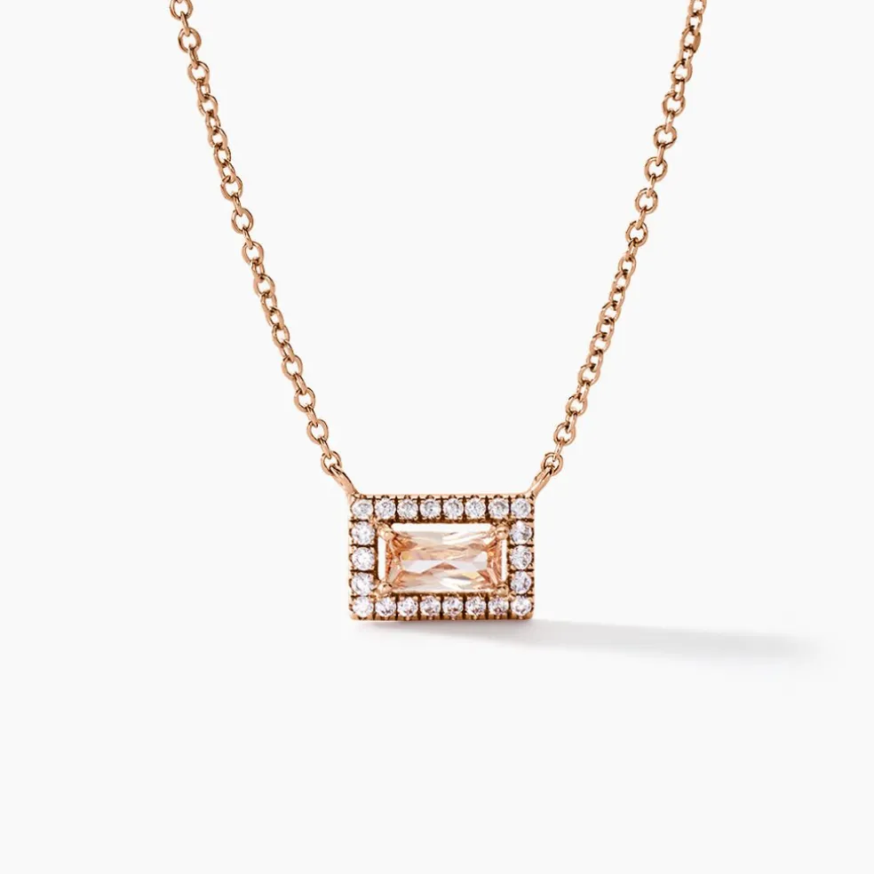 Collier Laurine Argent Rose Oxyde De Zirconium