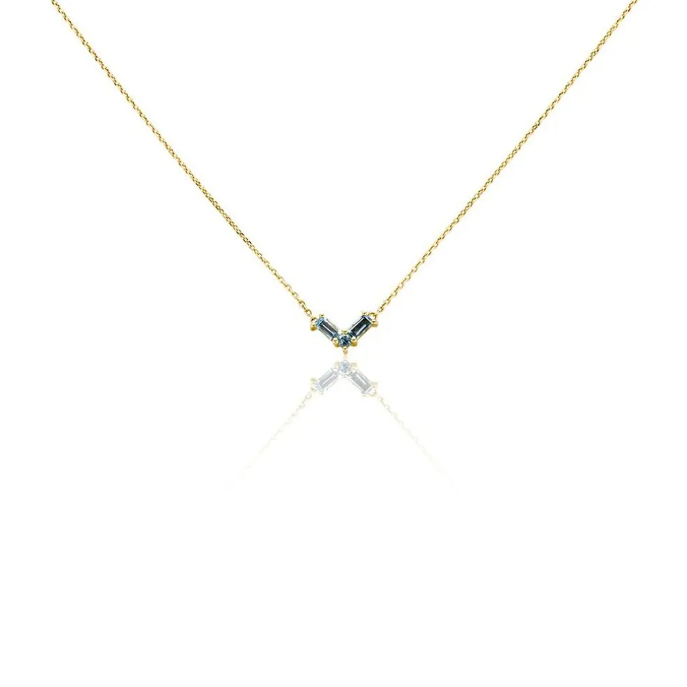 Collier Lavender Or Jaune Topaze