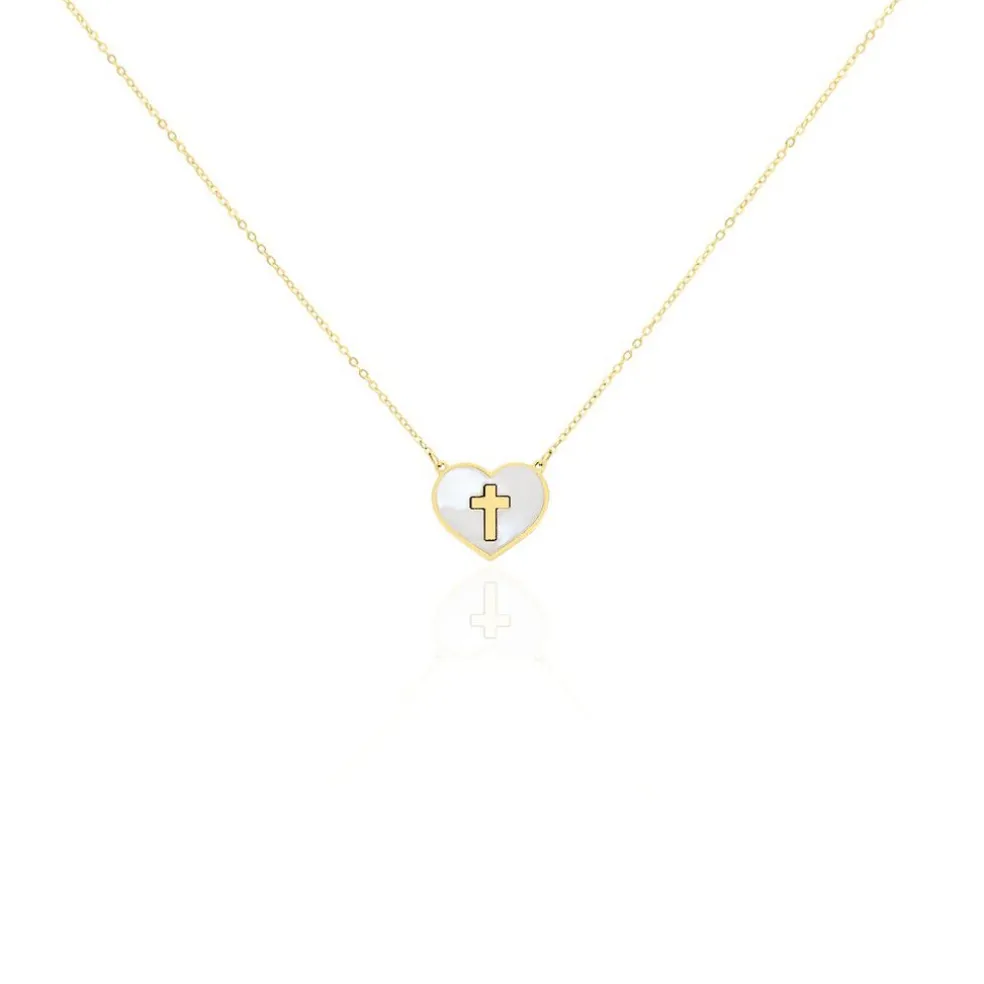 Collier Lawrie Or Jaune Nacre