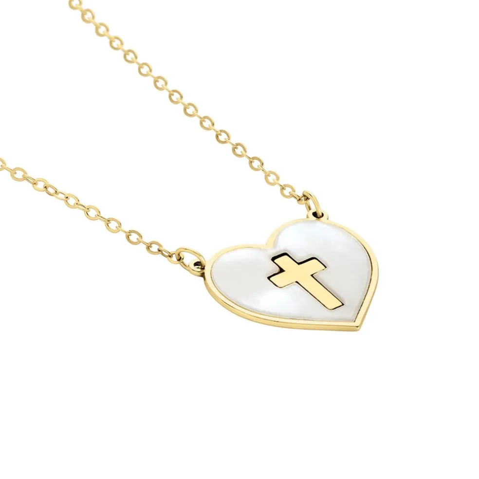 Collier Lawrie Or Jaune Nacre