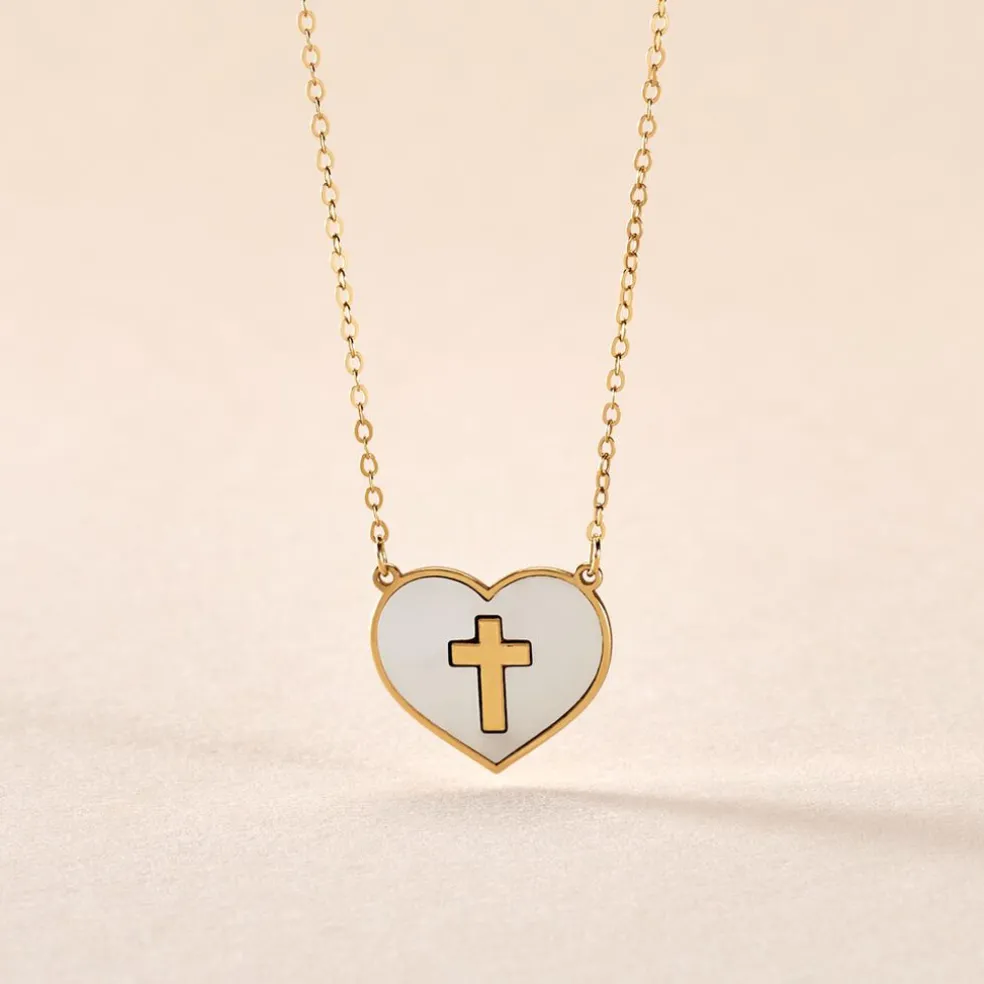 Collier Lawrie Or Jaune Nacre