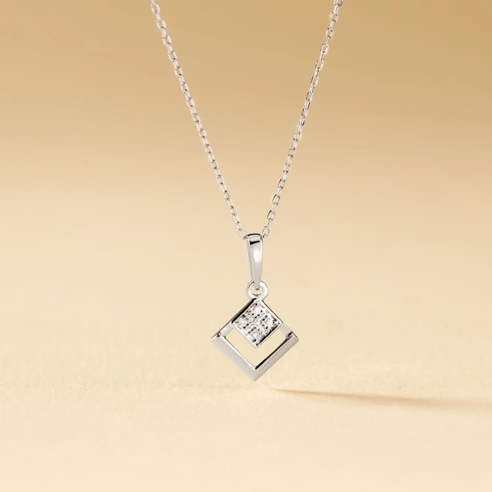 Collier Liana Or Blanc Diamant