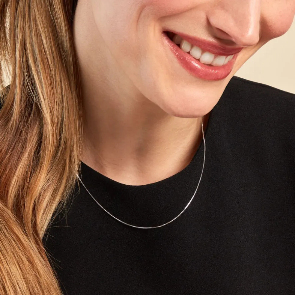 Collier Liline Argent Blanc