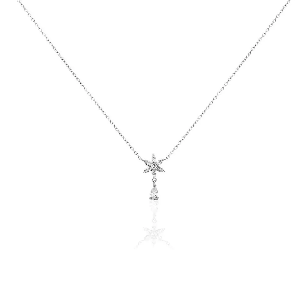 Collier Linas Argent Blanc Oxyde De Zirconium