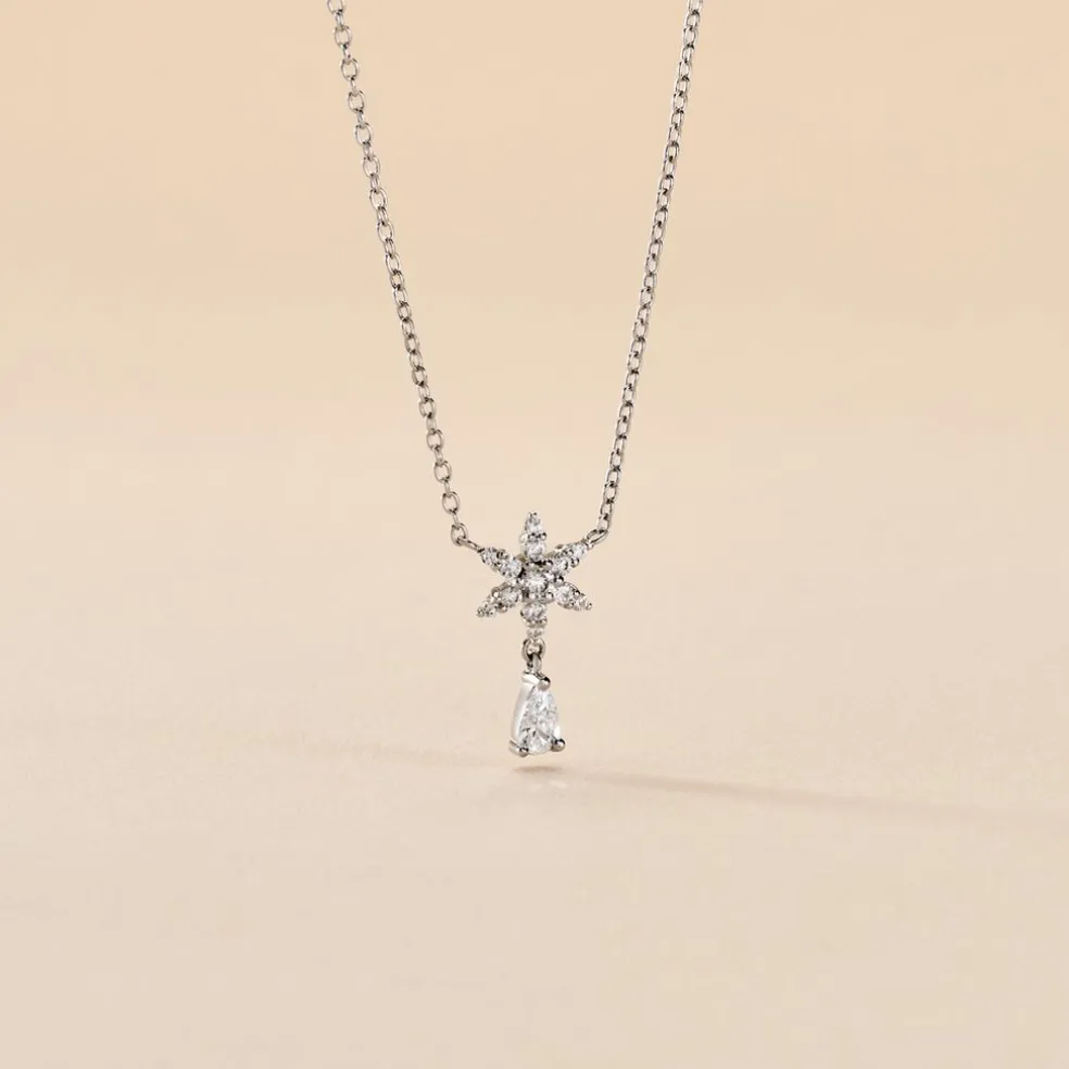 Collier Linas Argent Blanc Oxyde De Zirconium