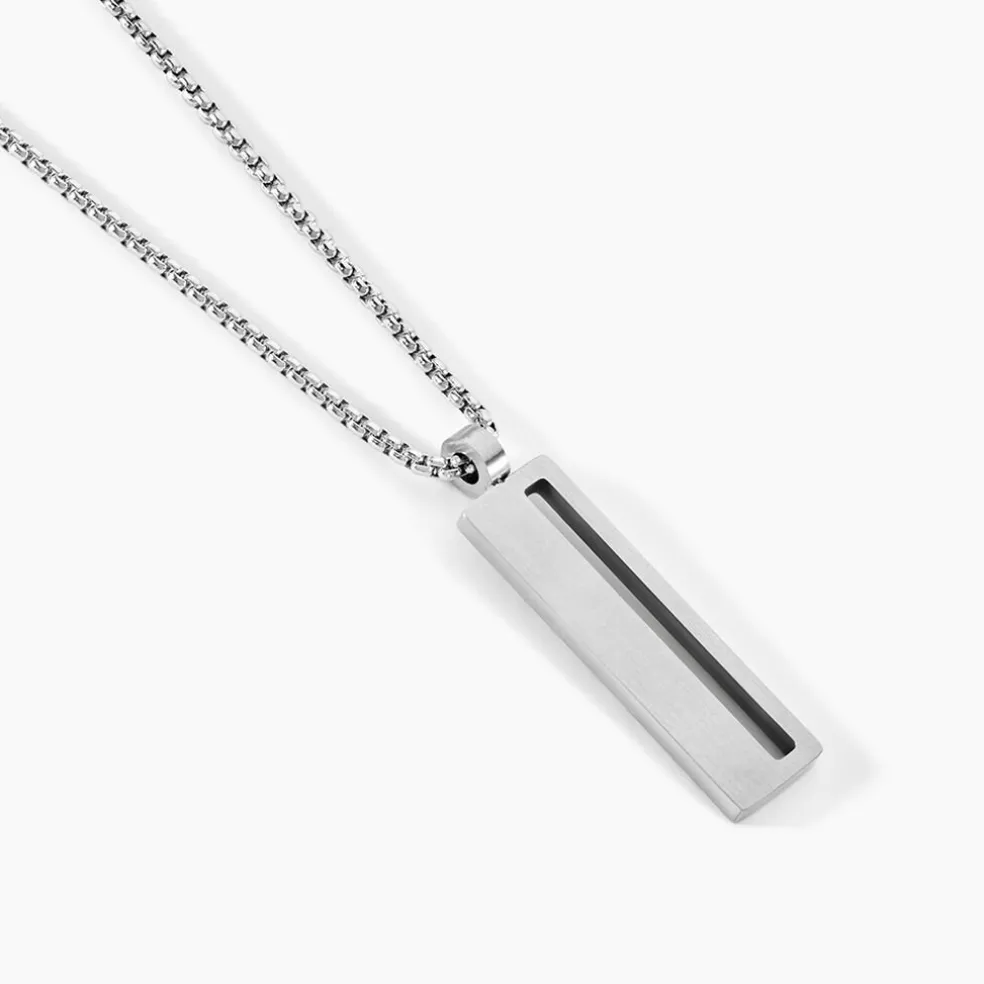Collier Line Acier Blanc