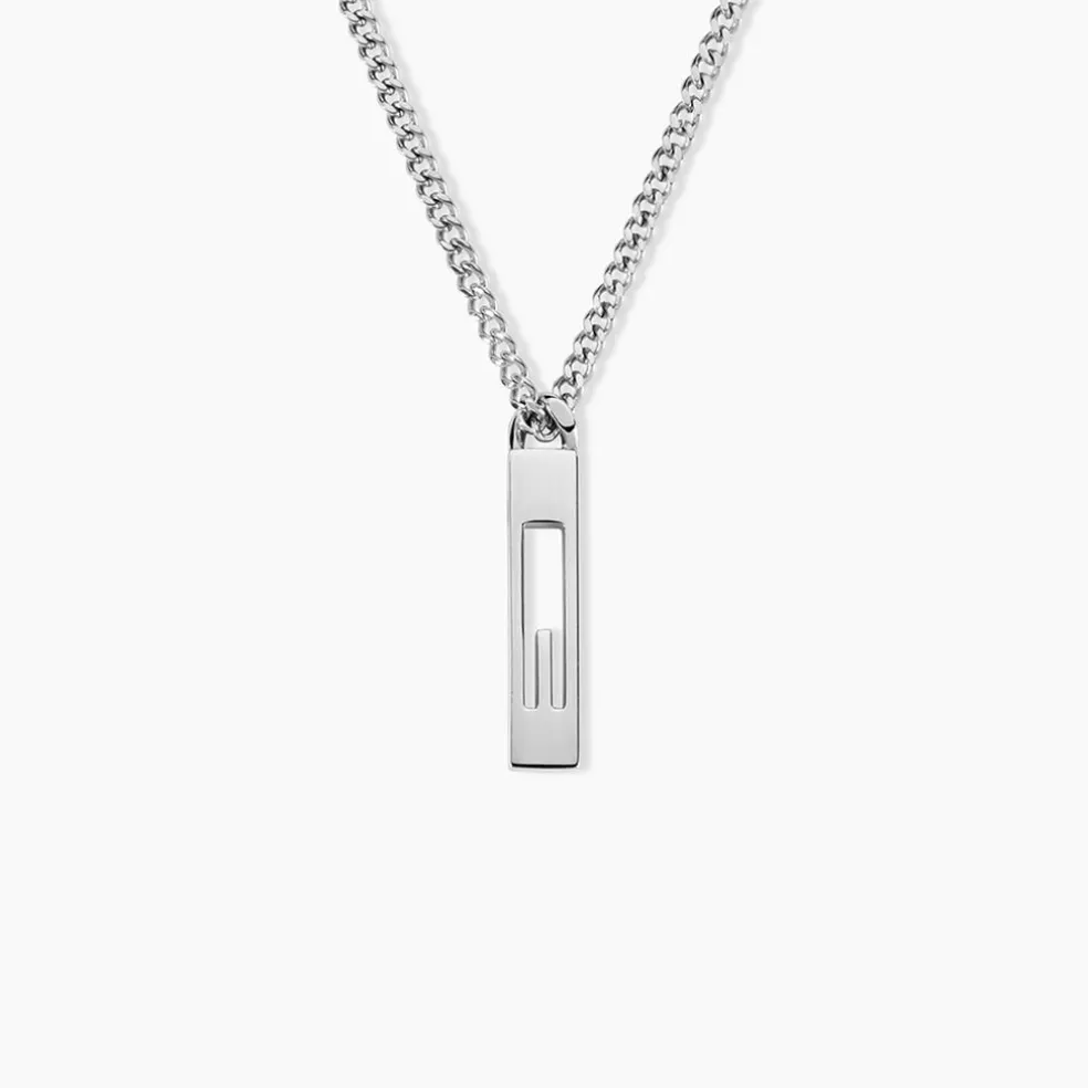 Collier Line Acier Blanc
