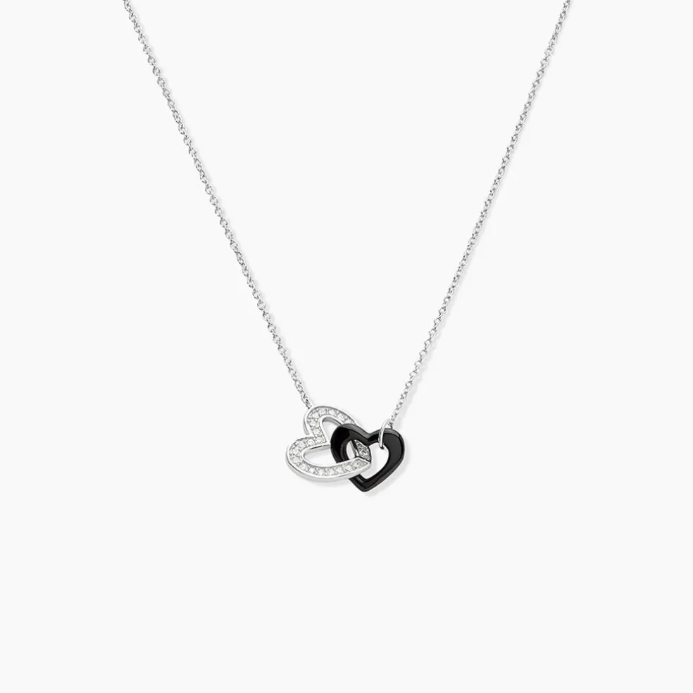 Collier Lineth Argent Blanc Céramique Oxyde De Zirconium