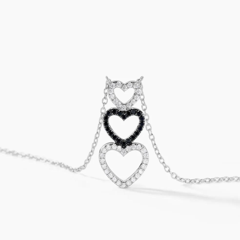 Collier Lio Argent Blanc Oxyde De Zirconium
