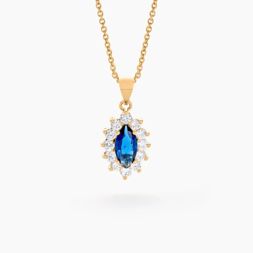 Collier Lisea Plaqué Or Jaune Verre Et Oxyde De Zirconium