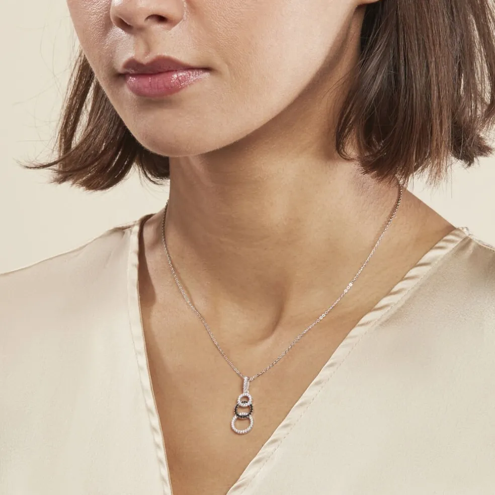Collier Liyana Argent Blanc Oxyde De Zirconium