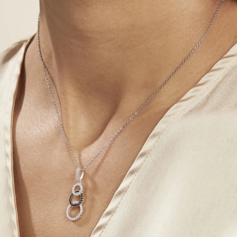 Collier Liyana Argent Blanc Oxyde De Zirconium
