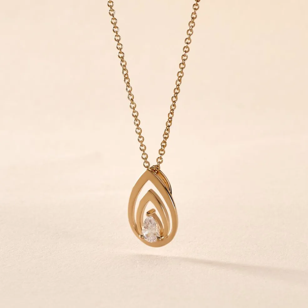 Collier Loetitia Plaqué Or Jaune Oxyde De Zirconium
