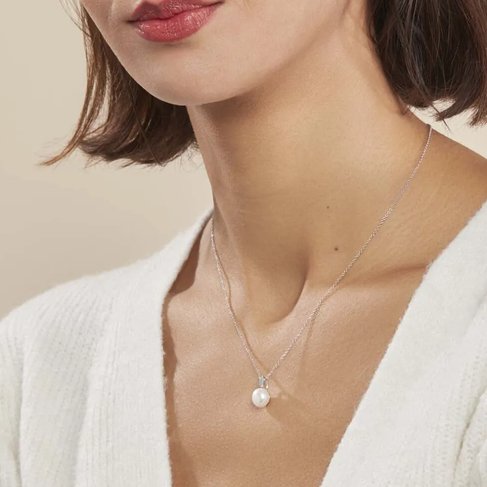 Collier Lorella Argent Blanc Perle De Culture