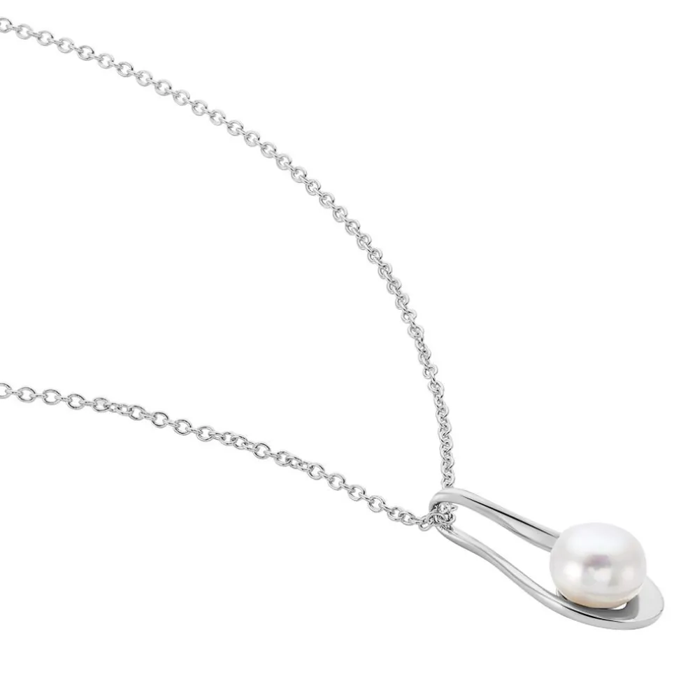 Collier Loren Argent Blanc Perle De Culture