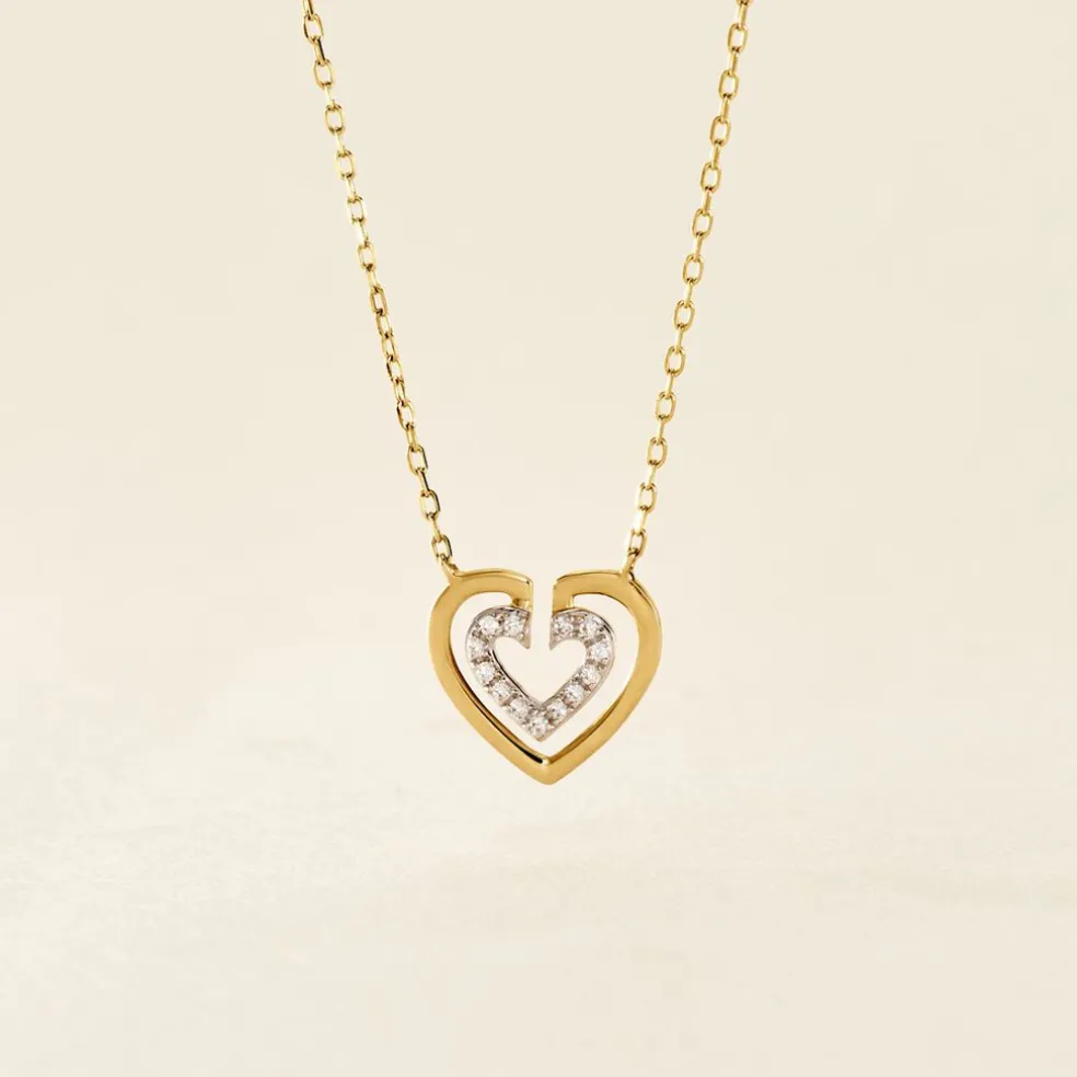 Collier Love Is In The Air Or Jaune Oxyde De Zirconium