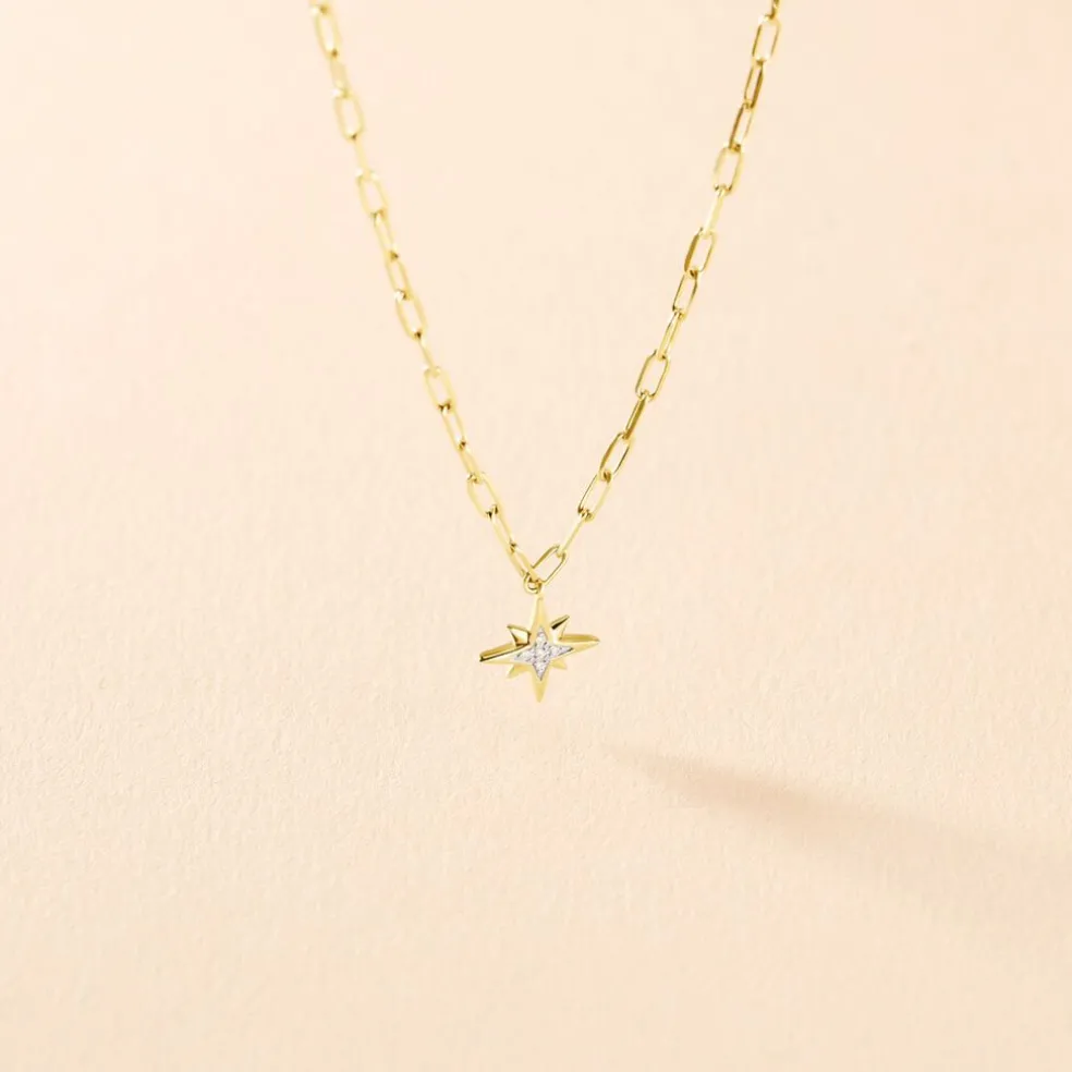 Collier Loved One Or Jaune Diamant