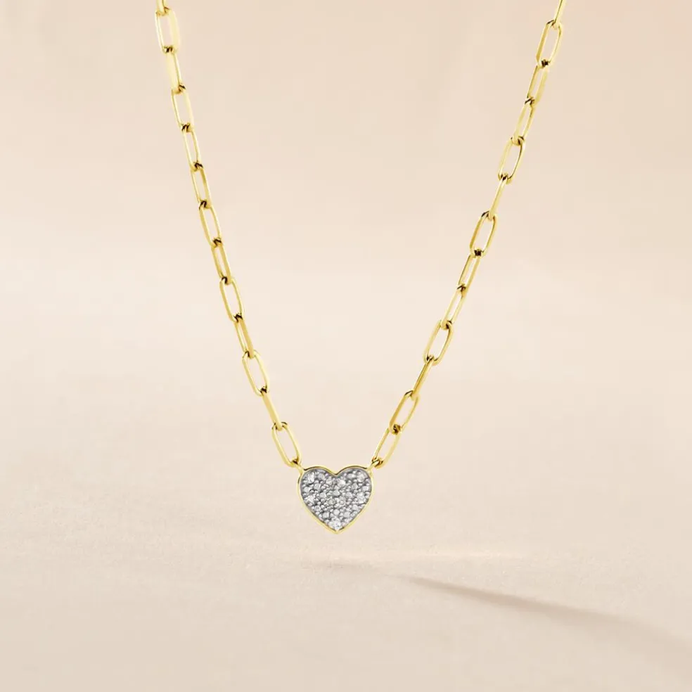 Collier Loved One Or Jaune Diamant