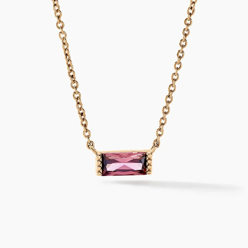 Collier Luccia Plaqué Or Doré Pierre D'imitation