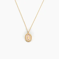 Collier Lueur Coloree Or Jaune