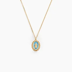 Collier Lueur Coloree Or Jaune