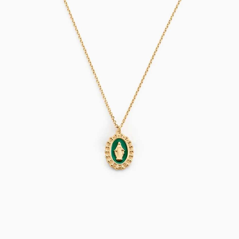 Collier Lueur Coloree Or Jaune