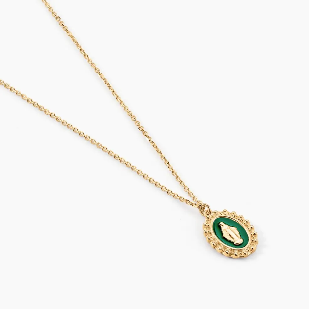 Collier Lueur Coloree Or Jaune