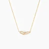 Collier Lueur Plaqué Or Jaune Oxyde De Zirconium