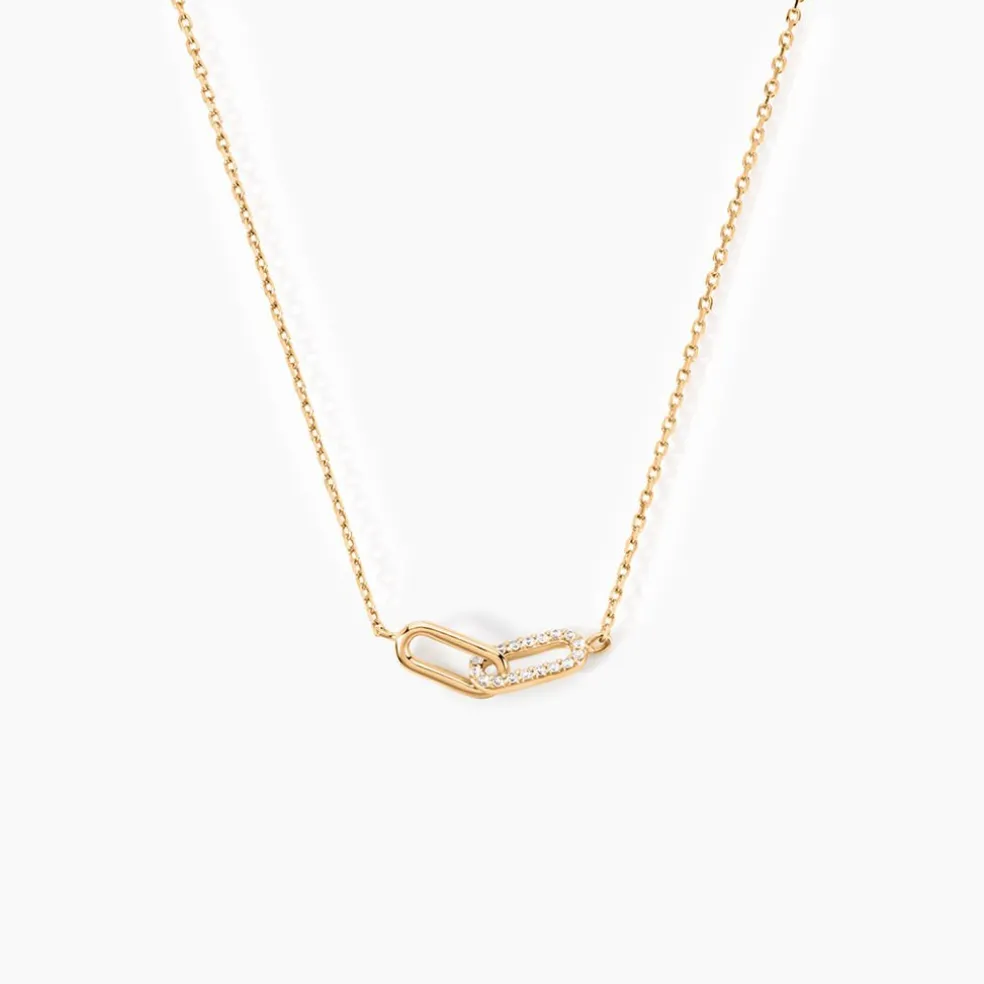 Collier Lueur Plaqué Or Jaune Oxyde De Zirconium