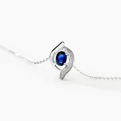 Collier Lydia Or Blanc Saphir