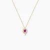 Collier Lydia Or Jaune Rubis