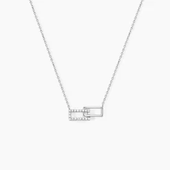 Collier Lysis Argent Blanc Oxyde De Zirconium