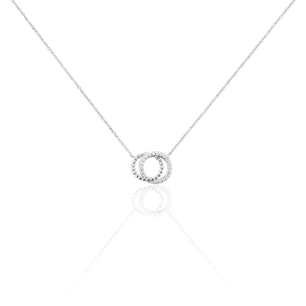Collier Magou Argent Blanc Oxyde De Zirconium