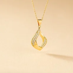 Collier Mai-lee Plaqué Or Jaune Oxyde De Zirconium