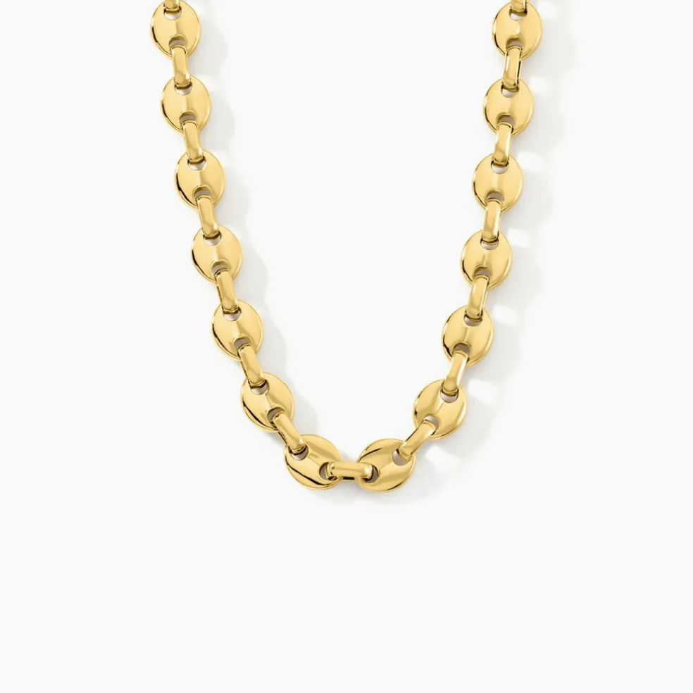 Collier Maille Acier Doré Cadia
