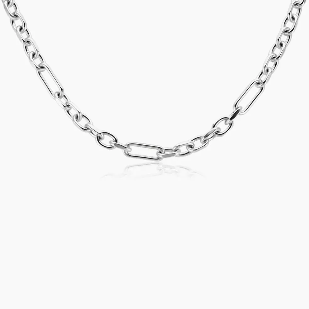 Collier Maille Palerme Acier Blanc