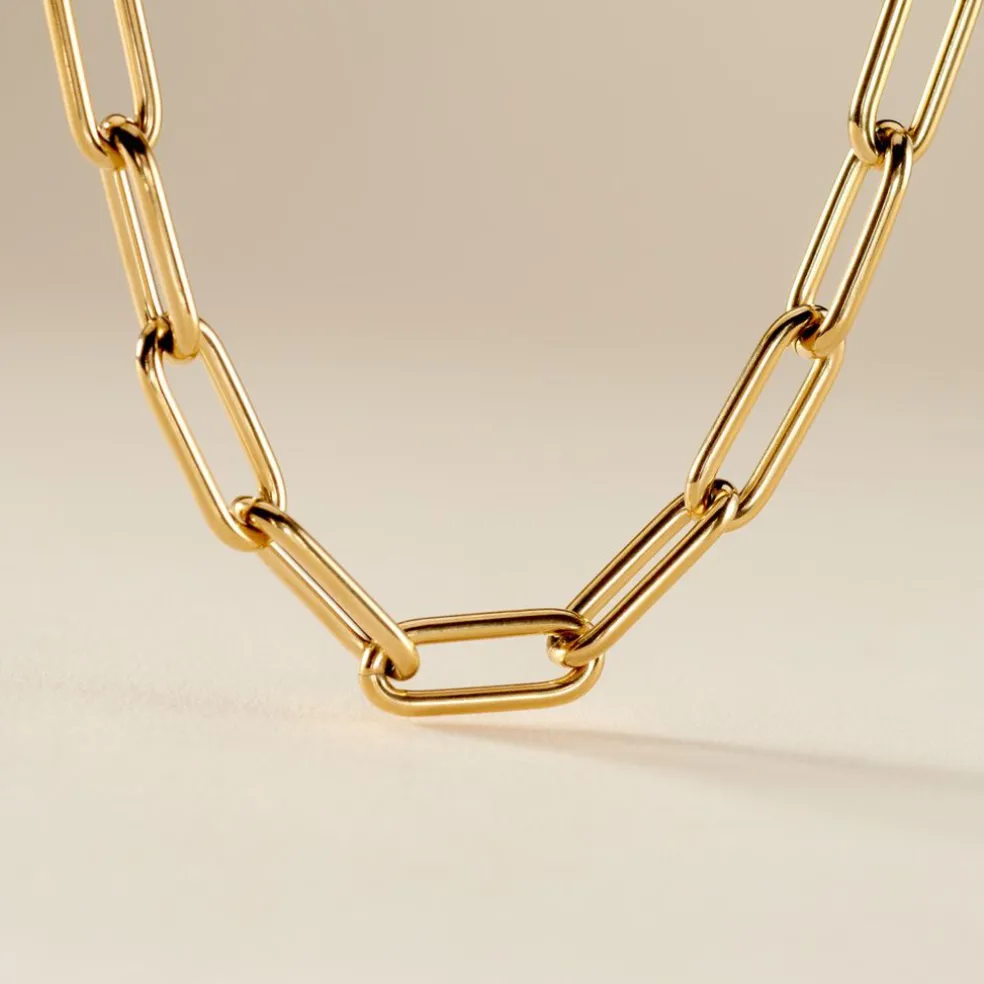Collier Maille Urban Line Acier Doré